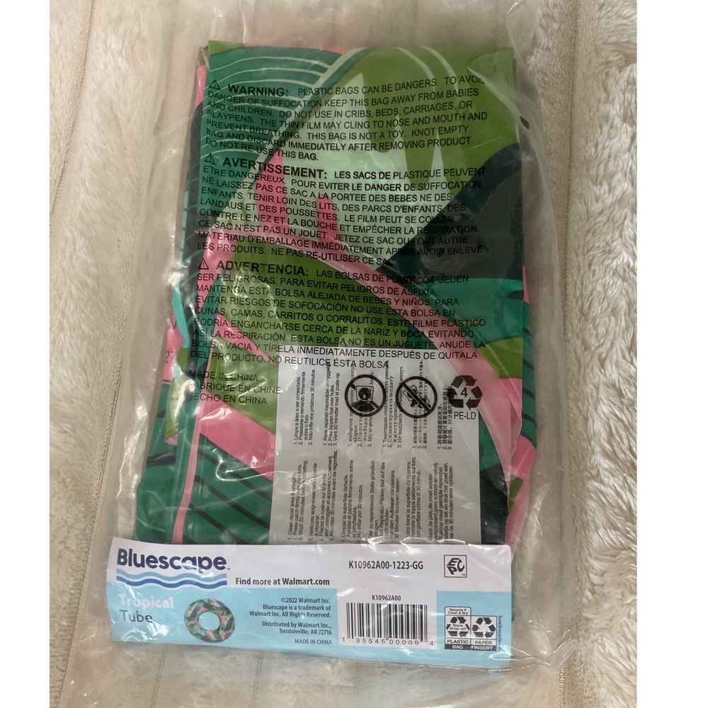 Bluescape Tropical Tube Inflatable Pool Float 2 ft 7 in Wide‎ - Picture 2 of 2